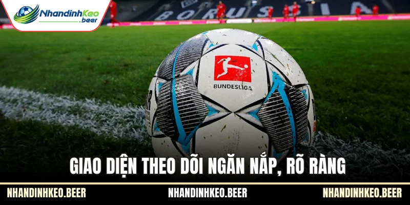 Giao diện theo dõi ngăn nắp, rõ ràng